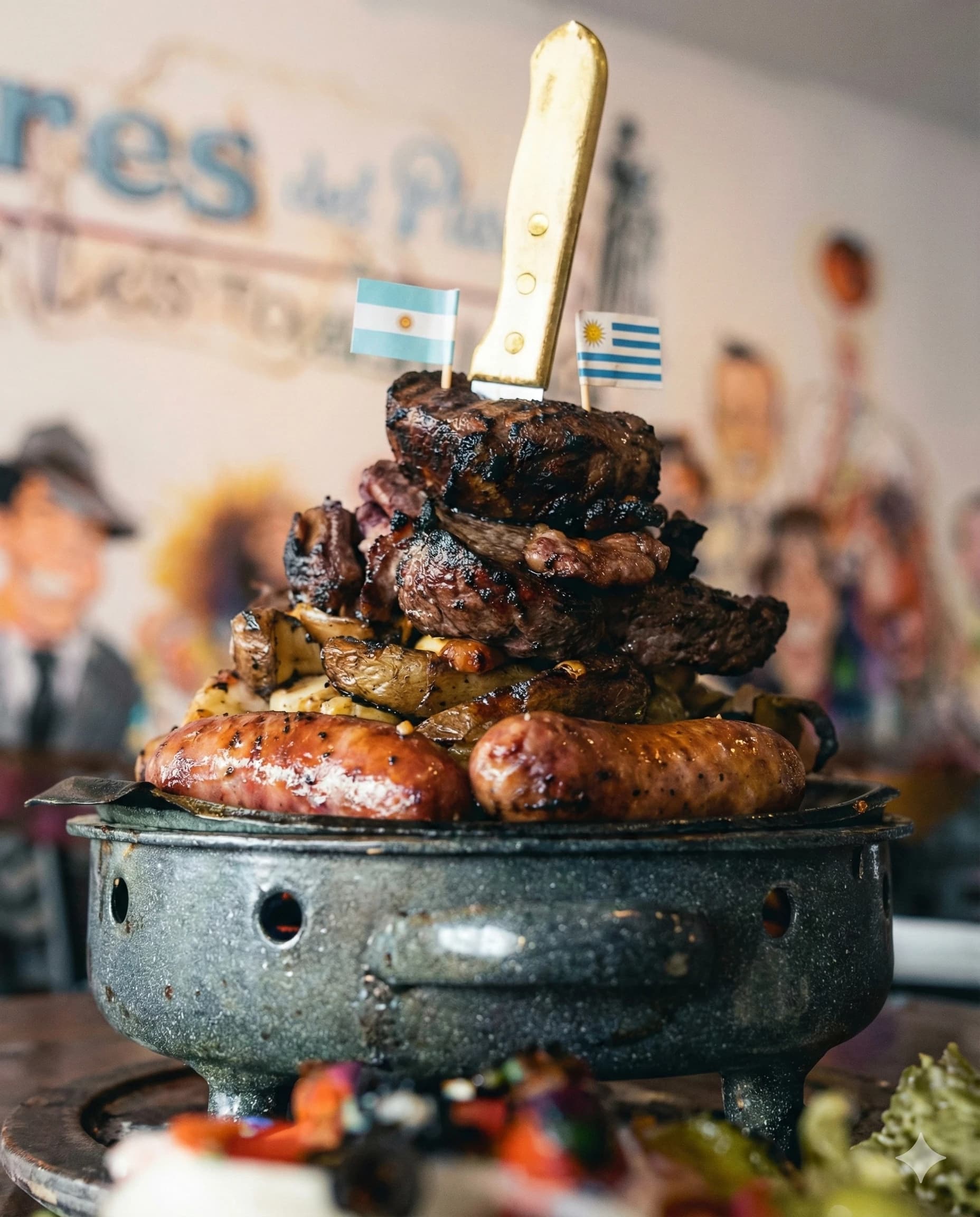 Signature parrillada tower at Sabores del Plata